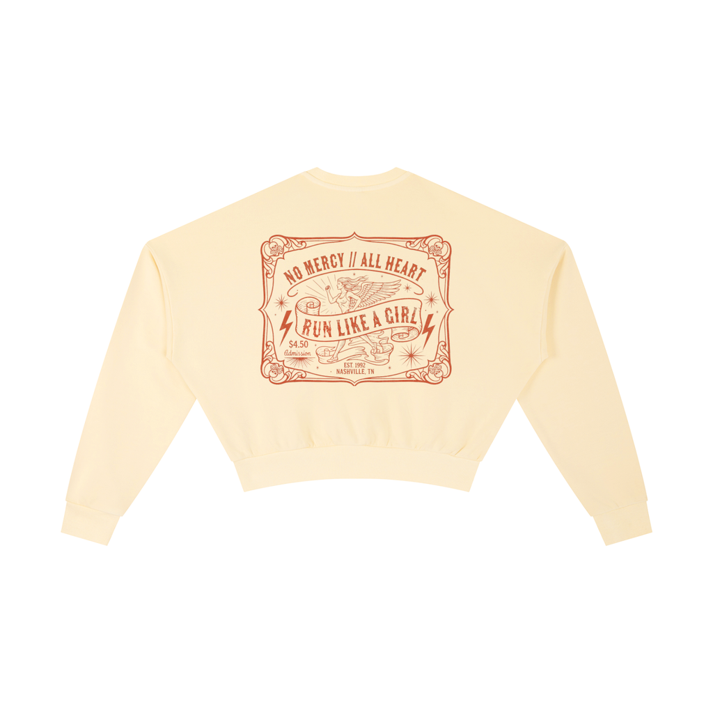 No Mercy Run Club Vintage Washed Cropped Sweatshirt