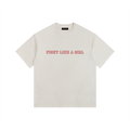 Fight Like a Girl Vintage Washed Oversized Cotton T-Shirt Off White