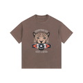 Snowboard Like A Girl Coffee Washed Cotton T-Shirt
