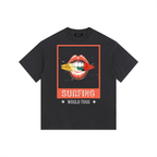 Surfing World Tour Vintage Washed Oversized Cotton T-Shirt Black