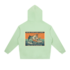Fish Like a Girl Heavyweight Drop-Shoulder Hoodie Light Green