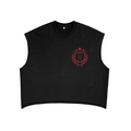 Vintage Run Club French Terry Boxy Tank Top Black