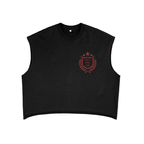 Vintage Run Club French Terry Boxy Tank Top Black