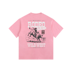 Rodeo Like A Girl Vintage Washed Oversized Cotton T-Shirt Pink