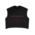 Boxing Fight Like A Girl Black Terry Boxy Tank Top