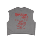 Vintage Running Club French Terry Boxy Tank Top Grey