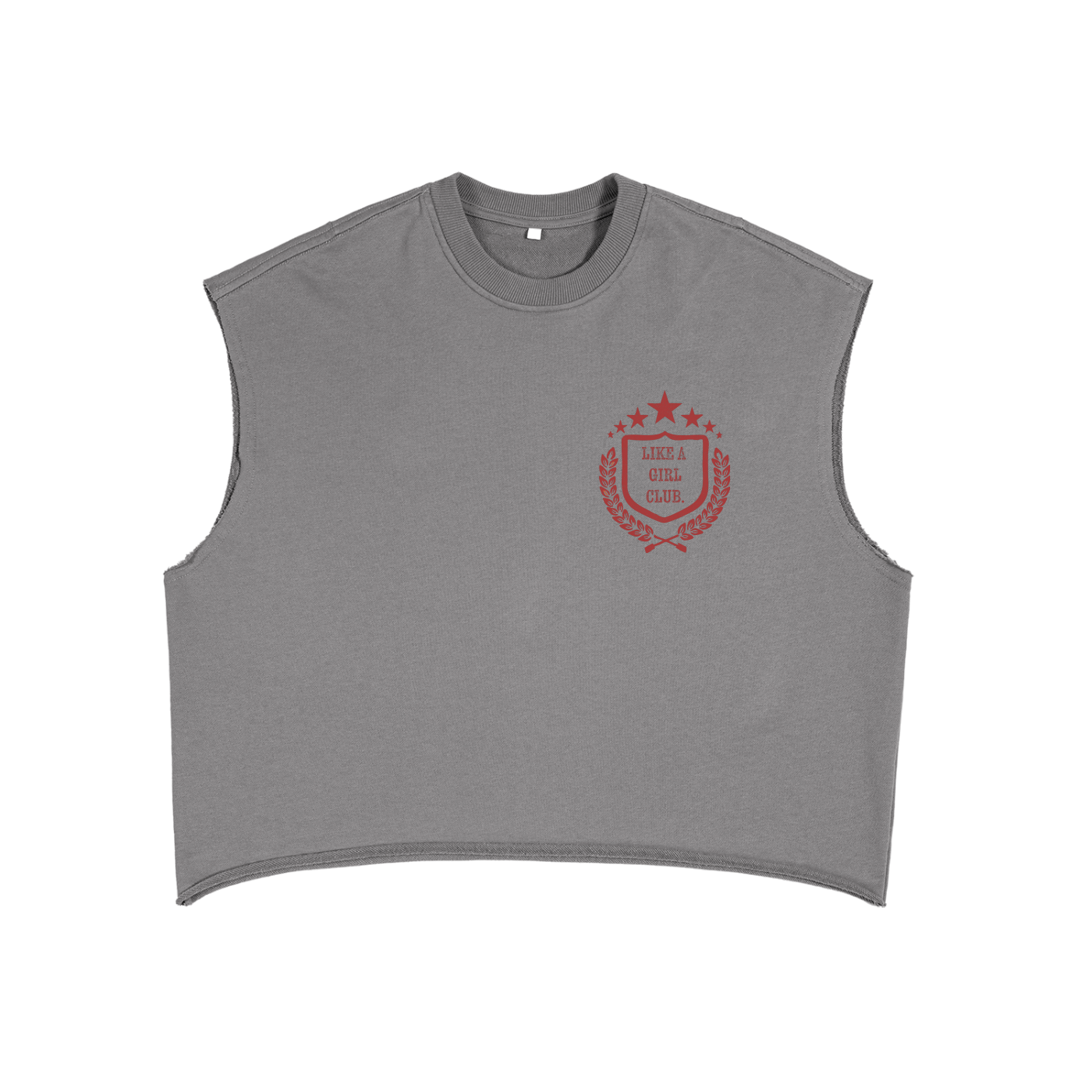 Vintage Running Club French Terry Boxy Tank Top Grey