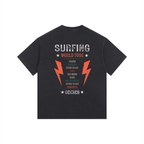Surfing World Tour Vintage Washed Oversized Cotton T-Shirt Black