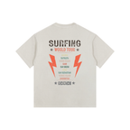 Surfing World Tour Vintage Washed Oversized Cotton T-Shirt Off White