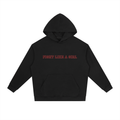 Fight Like a Girl Heavyweight Drop-Shoulder Hoodie Black