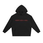 Fight Like a Girl Heavyweight Drop-Shoulder Hoodie Black