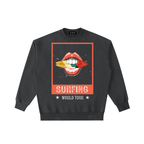 Surfing World Tour Vintage Washed Heavyweight Crewneck Sweatshirt Black