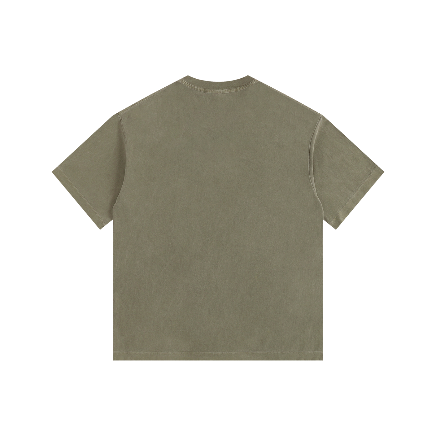 Back of Fish Like A Girl Bass oversized tee — vintage wash women's fishing apparel Like A Girl Club army green
