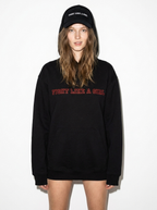 FIGHT LIKE A GIRL BLACK HOODIE