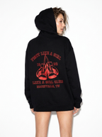 Fight Like A Girl Black Hoodie Back 