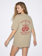 Fight Like A Girl Boxing Tshirt Khaki Like A Girl Club