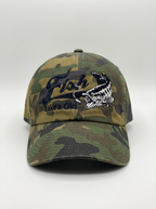 Fish Like A Girl Bass Edition Camo Dad Hat — women's fishing camo hat by Like A Girl Club