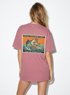 Fish Like A Girl Graphic Tshirt Oversized Raspberry Tshirt