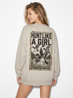 Hunt Like A Girl Duck hunting sweatshirt off white