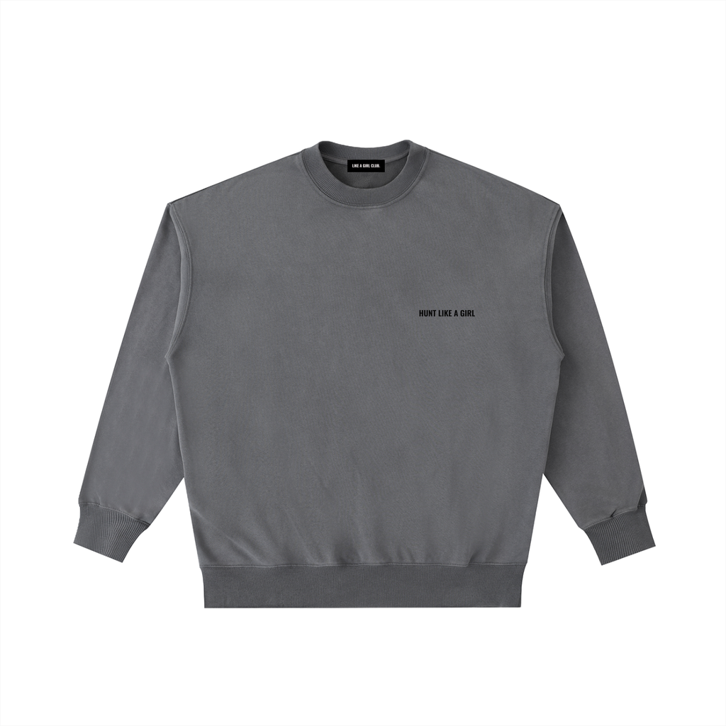 Hunt Like A Girl Retriever Crewneck in Dark Grey — women's hunting sweatshirt by Like A Girl Club