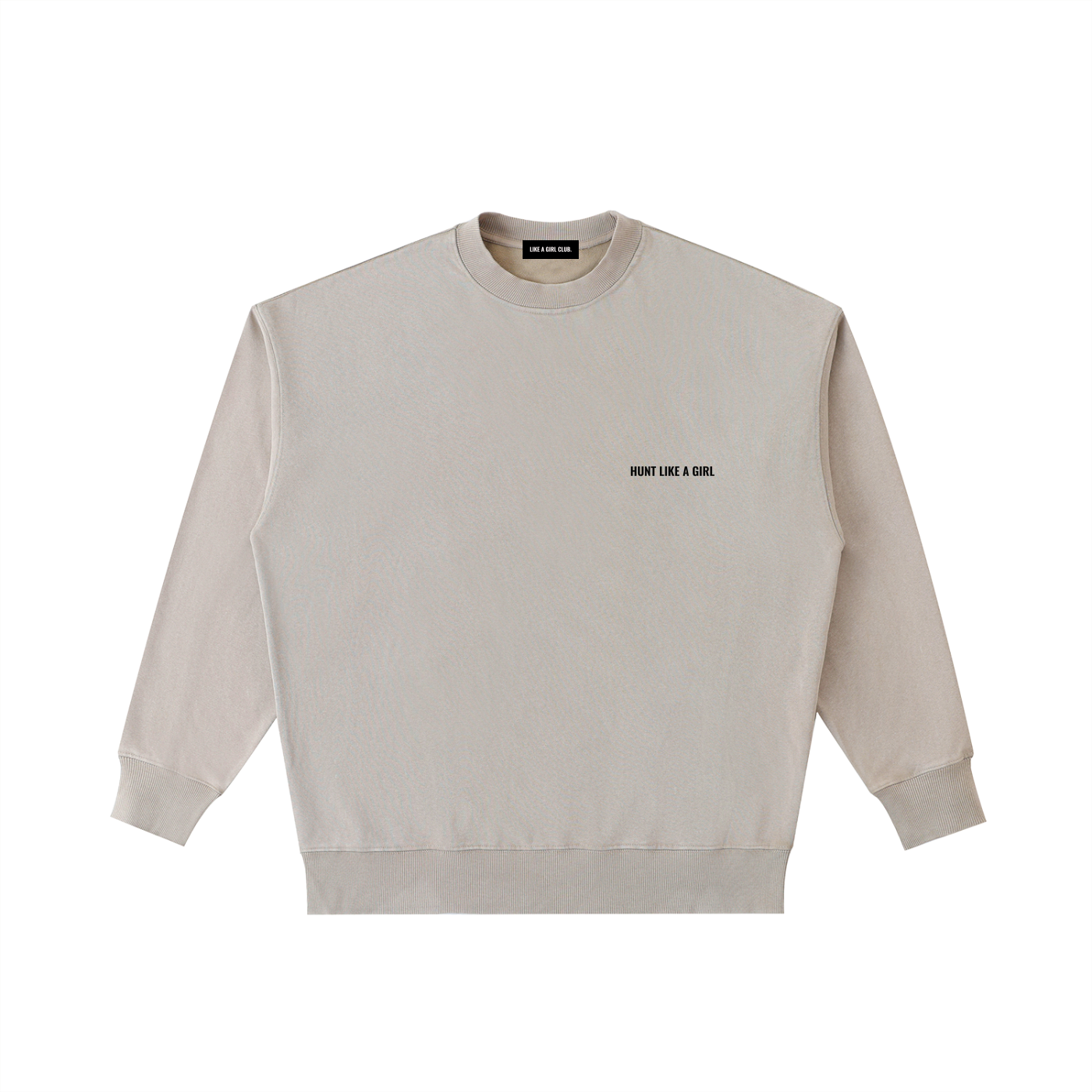 Hunt Like A Girl Retriever Crewneck in Off White — women's hunting sweatshirt by Like A Girl Club