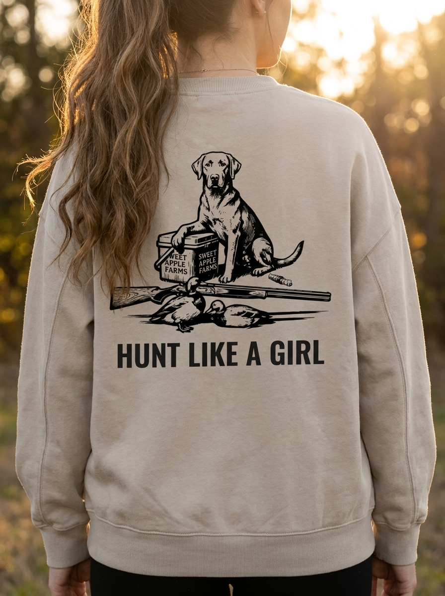 Hunt Like a Girl Like A Girl Club hunting sweatshirt offwhite