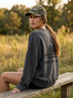 LIKE A GIRL CLUB HUNT LIKE A GIRL DUCK HUNTING SWEATSHIRT DARK GREY