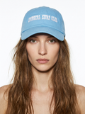 Like A Girl Club Cowgirl Surf Club Baby Blue and White embroidered hat