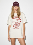 Nashville Running Club Run Like   a Girl Off White Tshirt