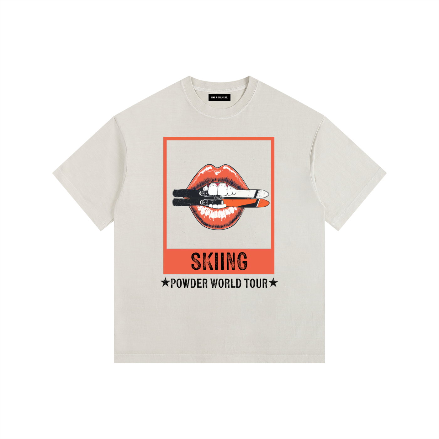 OFF WHITE_SKIING_TSHIRT_POWDER_WORLD_TOUR
