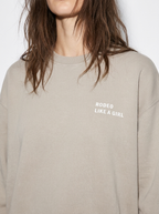 RODEO LIKE A GIRL OFF WHITE SWEATSHIRT FRONT