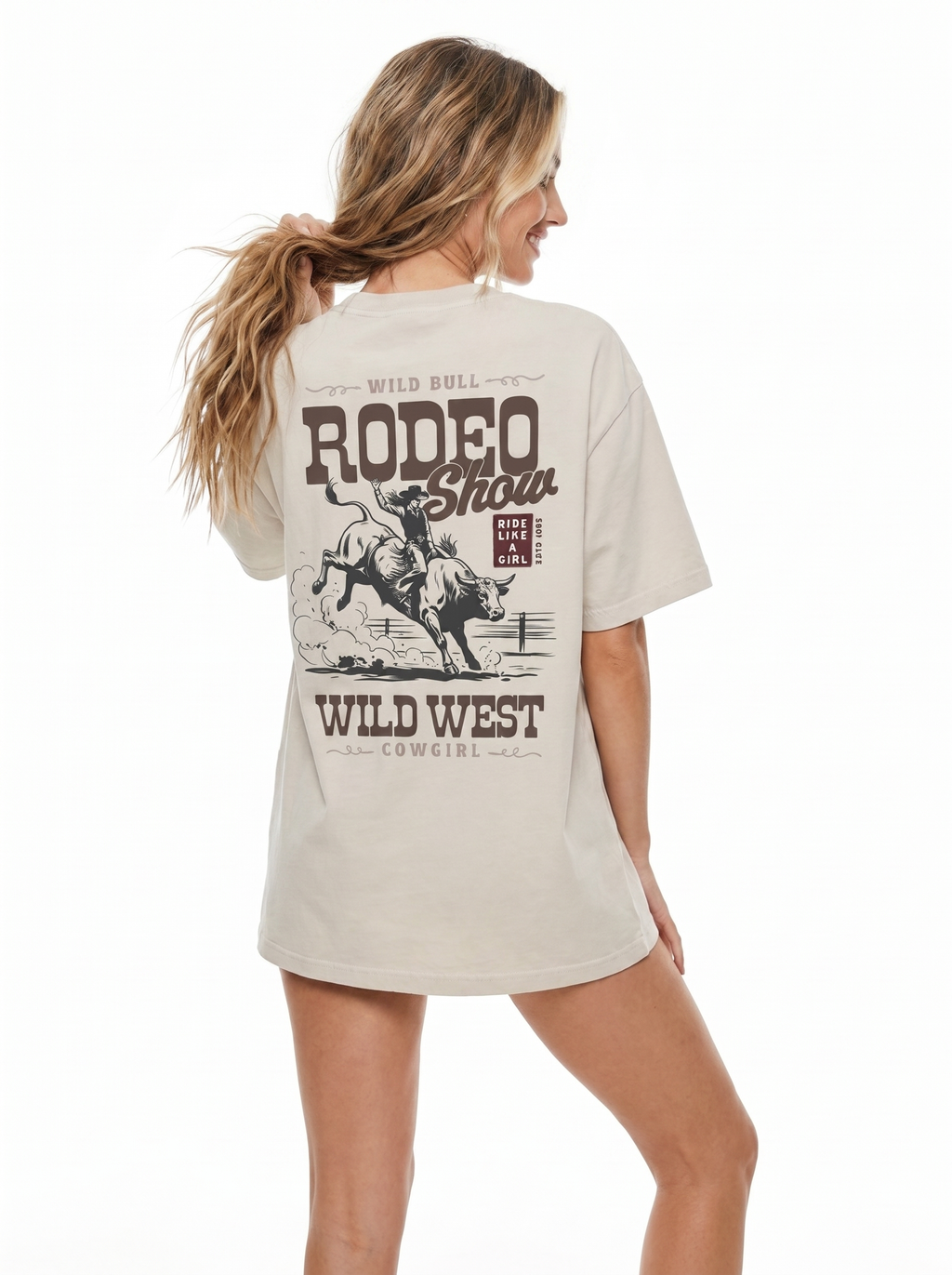 Rodeo Like A Girl Like A Girl Club Tshirt Off White