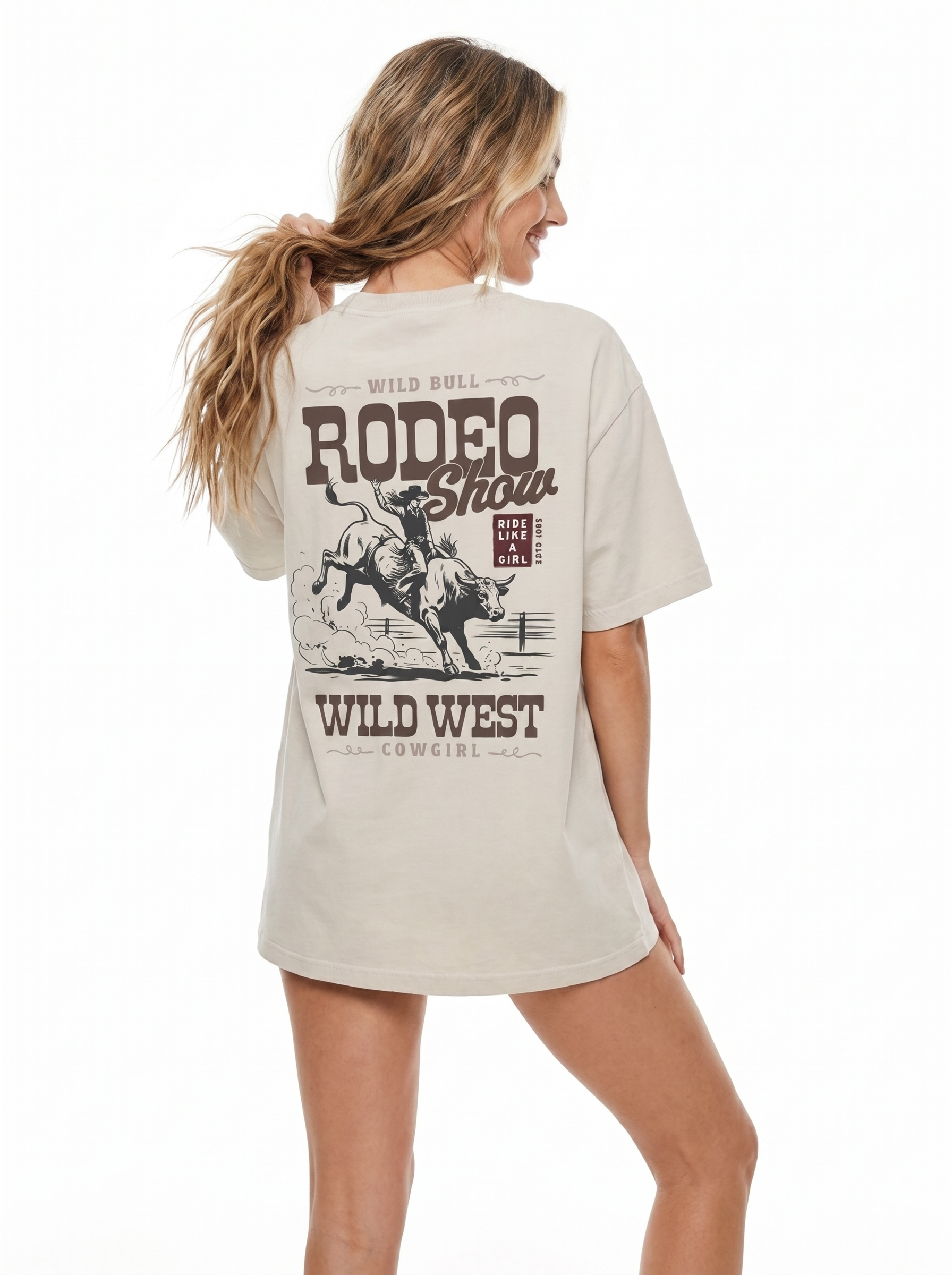 Rodeo Like A Girl Like A Girl Club Tshirt Off White