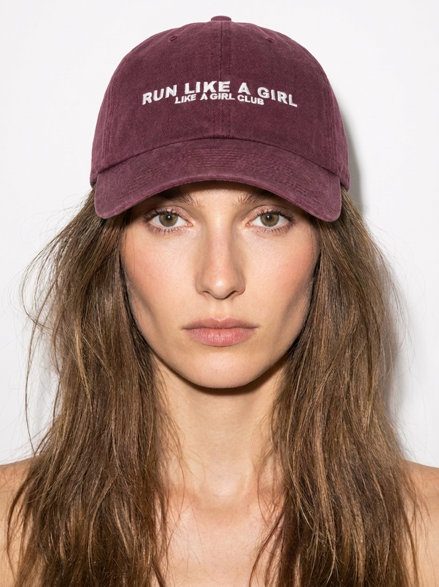 Run Like A Girl Burgundy Running hat Like A Girl Club 