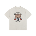 SNOWBOARD LIKE A GIRL CREAM TSHIRT WITH JAGUAR FRONT
