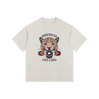 SNOWBOARD LIKE A GIRL CREAM TSHIRT WITH JAGUAR FRONT