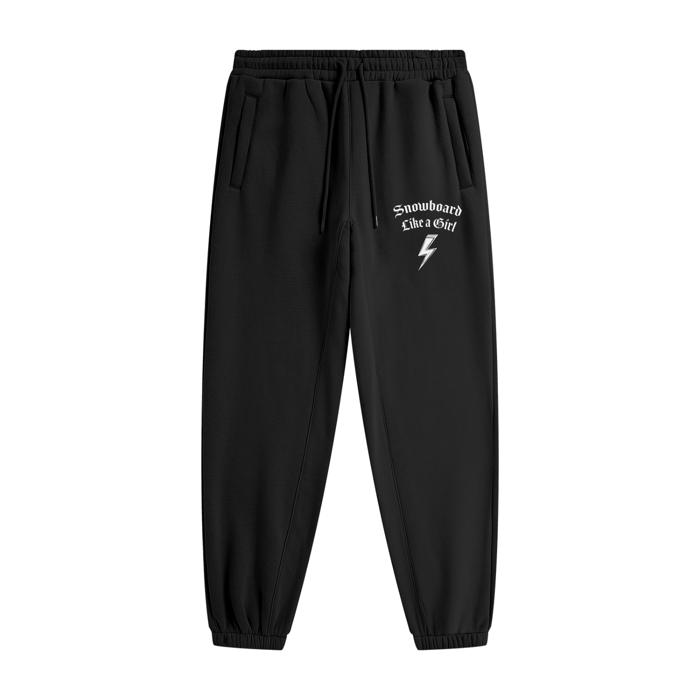 SNOWBOARD LIKE A GIRL SWEATPANTS BLACK 