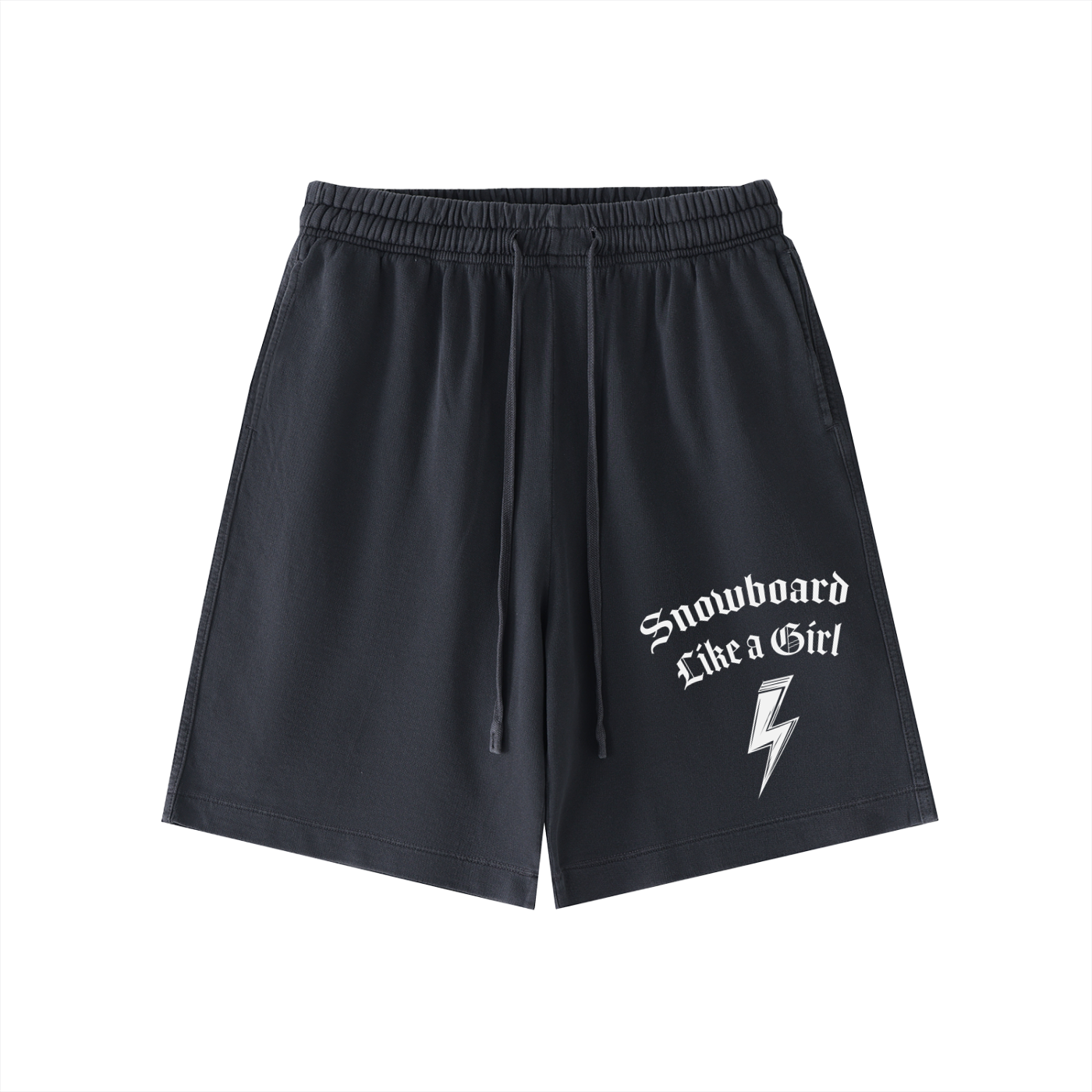 SNOWBOARD LIKE A GIRL SWEATSHORTS