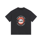 SNOWBOARD WOMENS TSHIRT SNOWBOARD LIKE A GIRL WITH LIPS FRONT