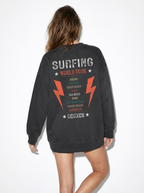 Surfing World Tour oversized black sweatshirt like a girl club