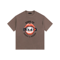 WOMENS SNOWBOARDING TSHIRT SEND IT LIKE A GIRL BACK BROWN 