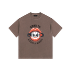 WOMENS SNOWBOARDING TSHIRT SEND IT LIKE A GIRL BACK BROWN 