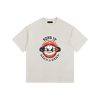 WOMENS SNOWBOARDING TSHIRT SEND IT LIKE A GIRL FRONT CREAM 