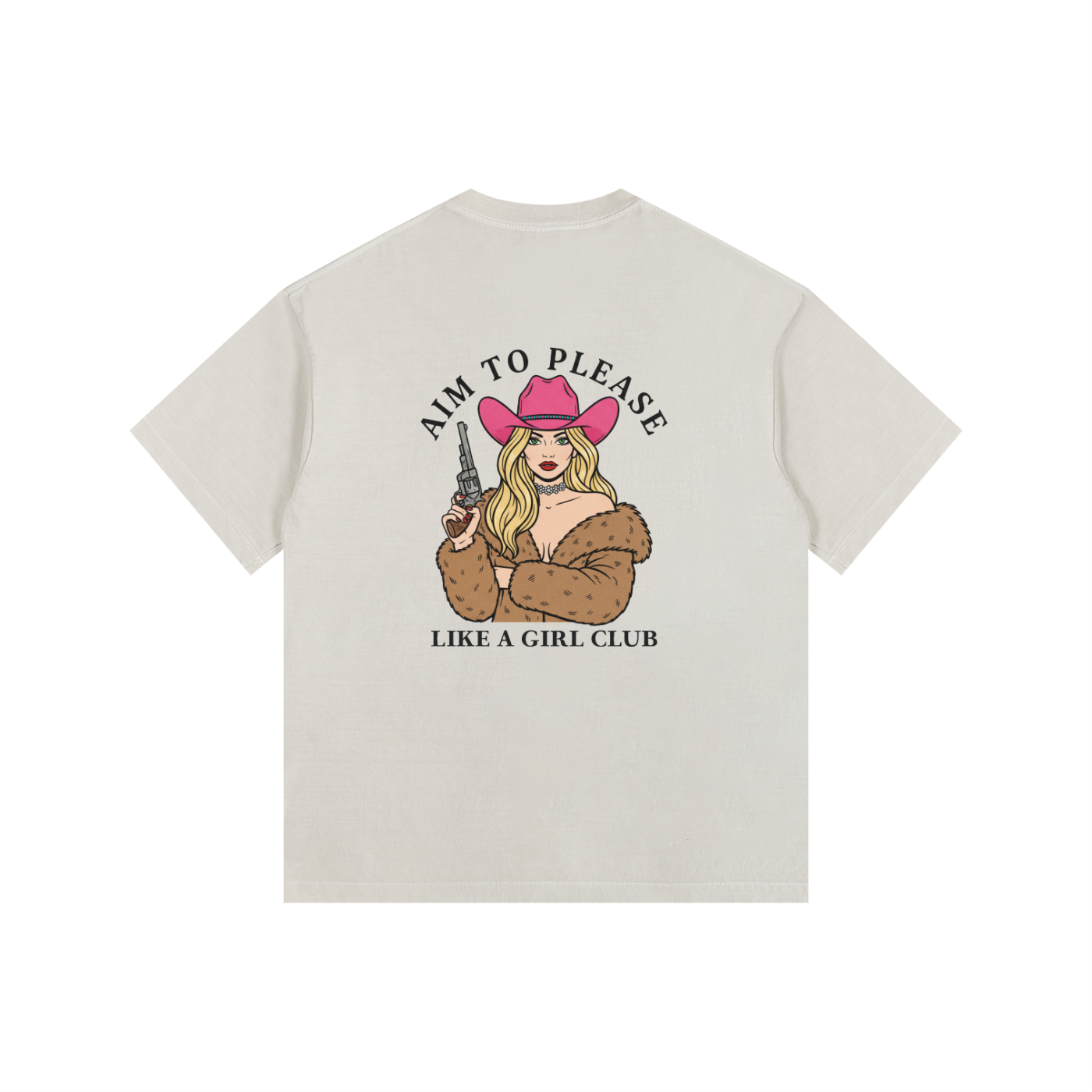 Aim To Please Off White Vintage Washed Oversized Cotton T-Shirt