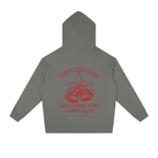 Fight Like a Girl Heavyweight Drop-Shoulder Hoodie Grey