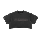Cowgirl Surf Club Washed Raw Edge Crop Top