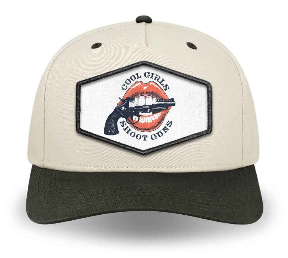 The "Top Gun" Trucker.  The "Top Gun" | Cool Girls Shoot Guns Patch Trucker