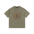 Hunt Like A Girl Crest Tee  Vintage Washed Oversized | Army Green