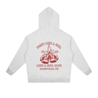 Fight Like a Girl  Heavyweight Drop-Shoulder Hoodie Light Grey
