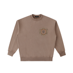 Aim To Please Vintage Washed Heavyweight Crewneck Sweatshirt Coffee